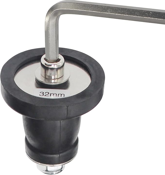 Expandable Mechanical Seal Cleanout Pipe Plug, Sewer Cap Cover | 1-5/16" to 1-9/16" Rubber Expansion Scupper Plugs&Removable Stainless Steel Allen Wrench Handle, Winterizing Pool Boat Plugs