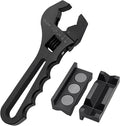 EVIL ENERGY AN Fittings Wrench 3AN-16AN with 4" Magnetic Vise Jaw Pad | Adjustable Aluminum Hose Fitting Wrench, Multi-Groove Clamping Protector, Non-Marring Design for Auto Repair