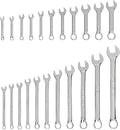 TEKTON Stubby and Standard Combination Wrench Set, 22-Piece | WCB90909 | (1/4 - 3/4 in.), Chrome Finish
