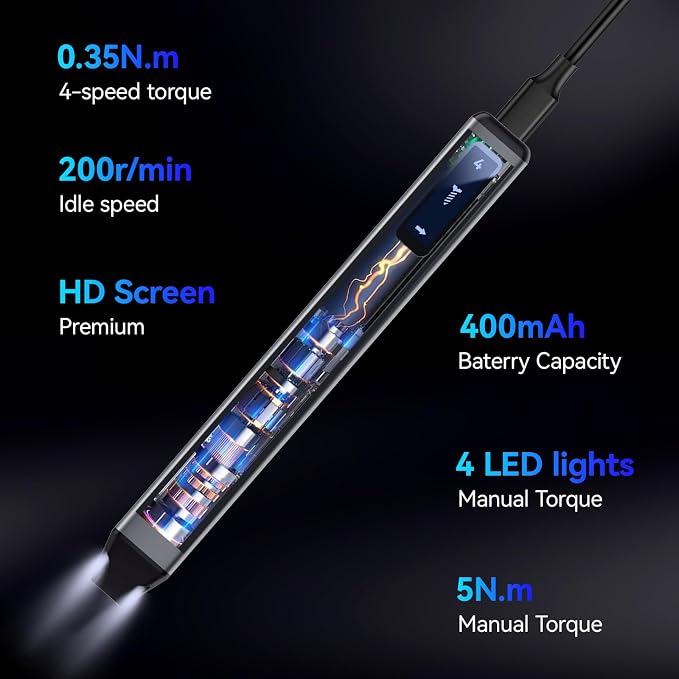 UF-TOOLS Mini Electric Screwdriver, 83 in 1 Cordless Rechargeable Small Power Screwdriver Set with 71 Bits, Led Light and Magnetic Mat, Professional Repair Tool for Phone Watch Camera Laptop PC, Blue