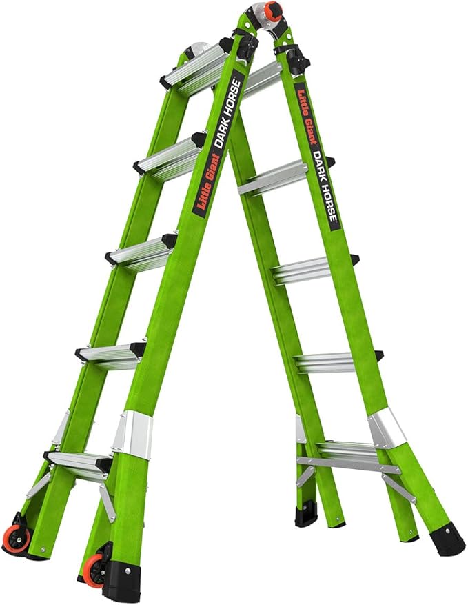 Little Giant Ladder Systems Dark Horse 2.0, M22, 22ft, Multi-Position Ladder, Fiberglass, Type 1A, 300 lbs Weight Rating, (16122-001)
