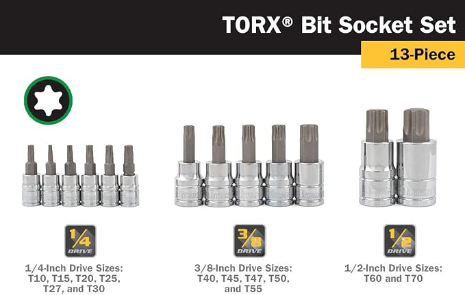 Titan 16122 Star Bit Socket Set - 13 Piece