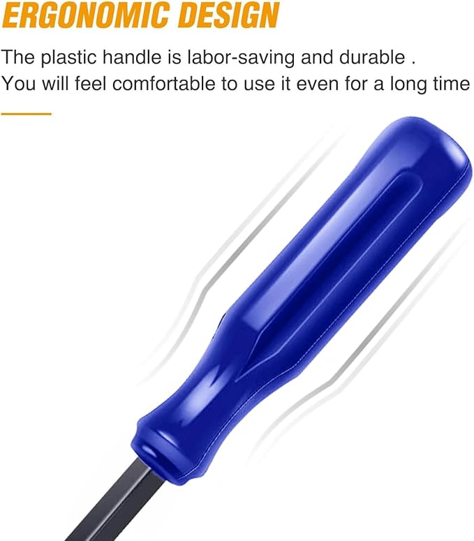GOOACC Car Panel/Upholstery Remover Ergonomic Stainless Steel Fastener Remover - Easily Removes Plastic Fasteners Reduces Damage to Panels and Loss of Clips Blue