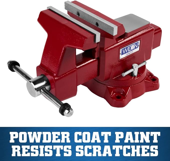 Wilton Utility Bench Vise, 6-1/2” Jaw Width, 6" Jaw Opening, 4" Throat (Model 676U)