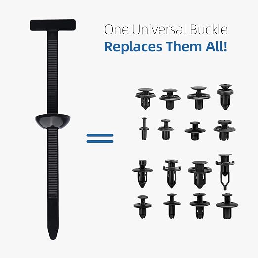 200 Pcs Nylon Universal Cable Tie Buckle for Car - Self-Locking and Easy Install Zipper Clips with Pin & Button Design - UV-Resistant Fixion Tools Zip Tie for Quick and Effortless Car Daily Repair