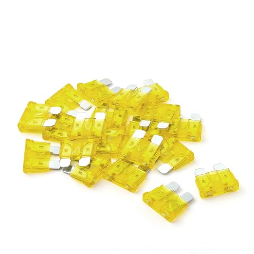 20 Amp Fuses Stanbdard Fuses 20Pcs, 20A Car Fuse Blade for Automotive, Truck, Boat, Motorcycle, SUV