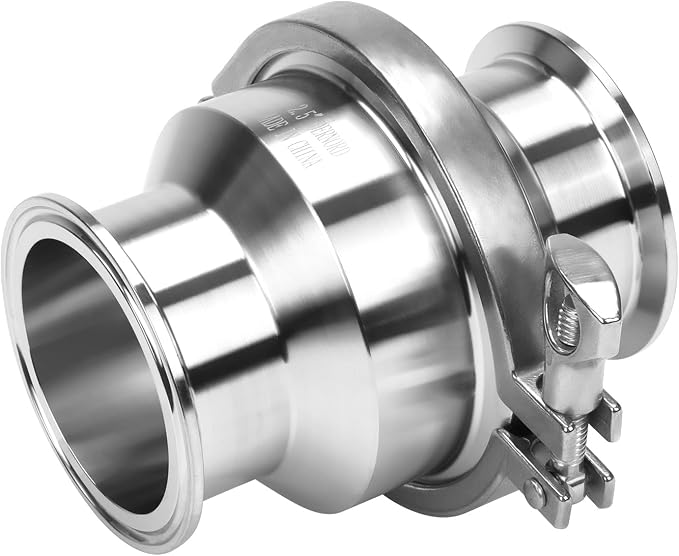 DERNORD Sanitary Check Valve - One Way Flow - 2.5" Tri Clamp Style, Stainless Steel 304, FKM Gasket (2.5" Tri Clamp Check Valve)