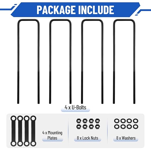 20 Inch Square Bend U-Bolt Kit for Truck Chassis