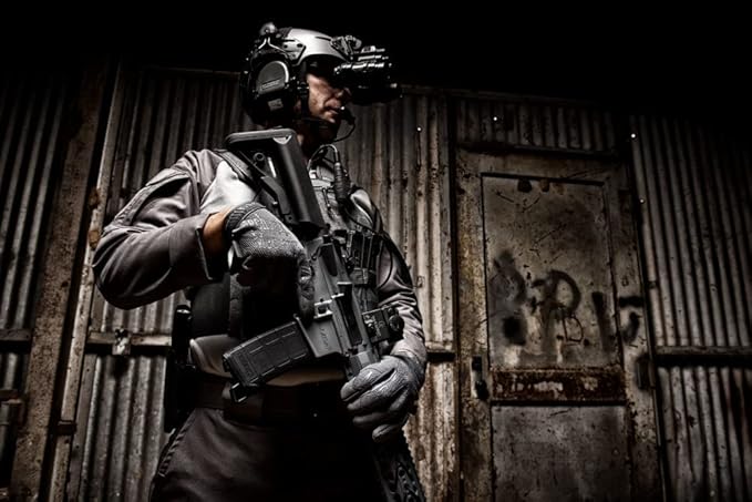 Mechanix Wear Original Tactical Glove - High Performance Anti-Slip Grip Safety Gloves - Impact Resistant & Touchscreen Capable - Large - Wolf Grey