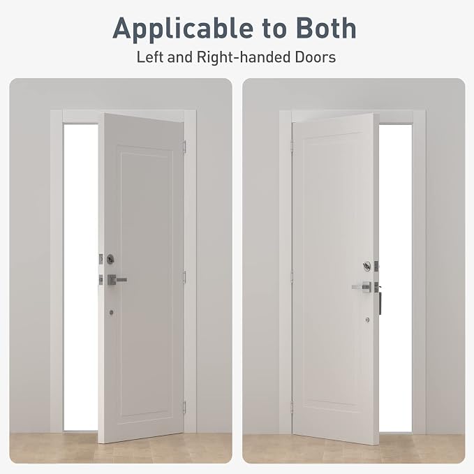 HOSOM Self Closing Door Hinges 3.5 Inch, Spring Loaded Hinges, Adjustable Tension for Interior Door, UL Listed, for Left and Right Hand Door, 5/8'' Radius Corners, Brushed Nickel, 1 Pack