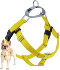 2 Hounds Design Freedom No Pull Dog Harness, 1 inch LG, Yellow | Discourages Pulling, Comfortable Control Adjustable Dog Harness for Large Sized Dogs, Made in USA (Leash Not Included)
