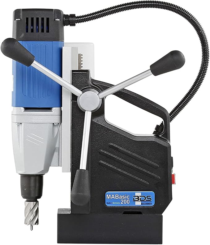 CS Unitec | MABasic 200 | Single-Speed Portable Magnetic Drill. Max Hole Capacity 1-3/8" Diameter, 8.2 Amp, 110 Volts, 450 RPM - Made in Germany