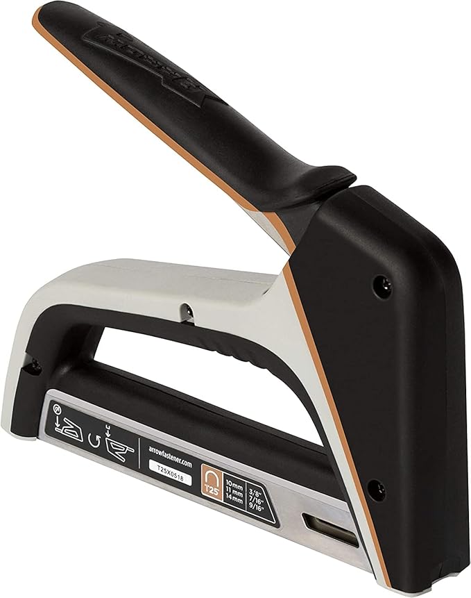 Arrow T25X Heavy Duty Staple Gun for Low Voltage Cables and Wires, Christmas and Holiday Lights, and Lighted Decorations