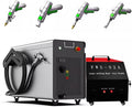 1500W Laser Welding Machine 6 in 1 Double Wobble Laser Welder/Cleaner/Cutter/Underwater Welding/Tack Weiding/Weld Seam Cleaning with Double Wire Feeder for Metal