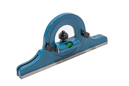 PEC Tools Protractor Head for 12 Inch or Larger Blades, Combination Square Component, Cast Iron with Powder-Coat Finish, PEC Trusted by Professionals Since 1960