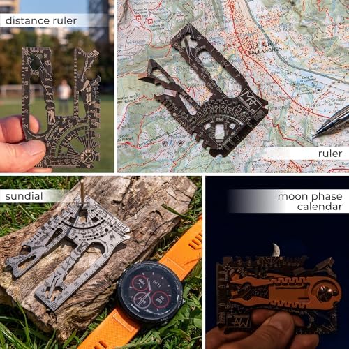 Universal 4.0 – 80+ Tools Credit Card Multitool – Titanium Grade 5 Tool Card with Ruler & Bottle Opener, Wrenches, Bit Driver & Pry Bar – TSA Compliant
