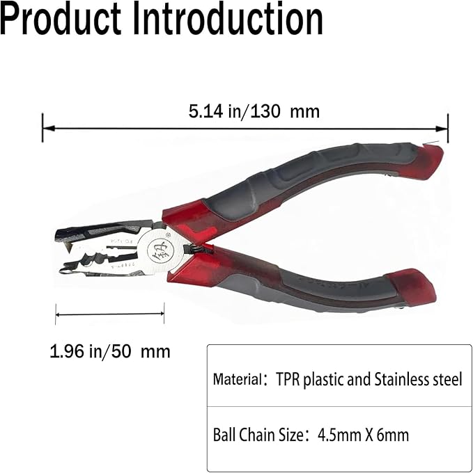 Chain Joining Tool Pliers for Metal Ball Chains, Manual Cutting Joining Plier, Ball Metal Connector Tool Splicing Combination Pliers For Curtain Roller Blind Accessories Connector