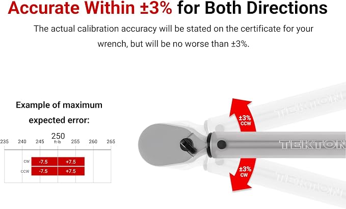 TEKTON 1/4 Inch Drive 90-Tooth Dual-Direction Micrometer Torque Wrench (2-20 Nm) | TRQ50502