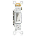 Baomain 2-Pack 15 Amp Toggle Light Switch, Single Pole, Residential/Commercial Grade, On/Off Switch, Glossy White, UL Certified