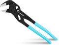 DURATECH 10-Inch Pliers Wrench, CR-V Steel Adjustable Wrench with Metric & SAE Scale, Black Finish Parallel Pliers with Ergonomic Grips, for Home Repair & Nut Tightening