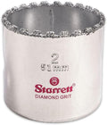 Starrett Diamond Grit Hole Saw 2" Dia, 1-5/8" Cutting Depth | Ideal For Drilling Small Diameter Holes, 5/8-18 Thread Size, XA2/XA10 Arbor Type Compatible, Silver Finish, KD0200-N