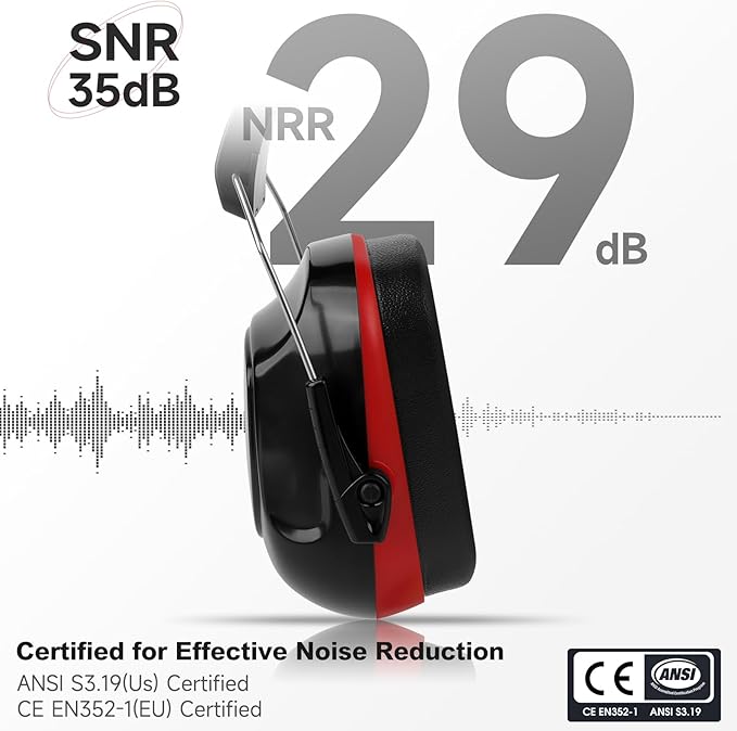 Noise Reduction Ear Protection Ear Muffs, Shooting Ear Protection, SNR 28dB Noise Cancelling Headphones for Adults Kids Autism, Hearing Protection for Shooting,Gun Range,Mowing