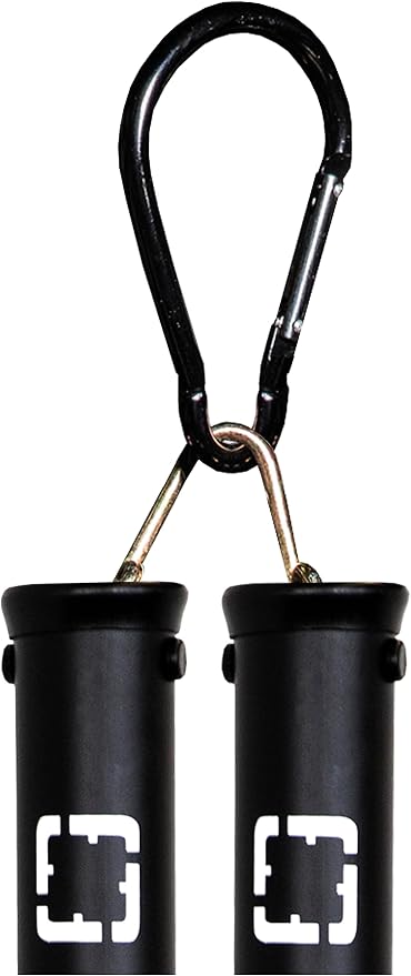 Tectran Heavy Duty Dual Spring Tender Kit | ABS Air Line Hose Support Spring w/Protective Sleeve | Black | (25" Length w/Standard 3-Hole Clamp)