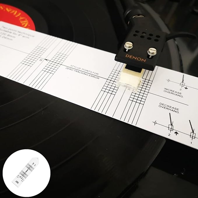 Turntable Phono Cartridge Stylus Alignment Protractor Tool Precisions Vinyls Record Player Cartridge Alignment Protractors Tool for Vinyl Record Precision Calibration