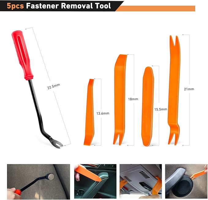 GOOACC 935Pcs Car Push Retainer Clips & Auto Fasteners Assortment -26 Most Popular Sizes Nylon Bumper Fender Rivets with 10 Cable Ties and Fasteners Remover for GM Ford Toyota Honda Chrysler