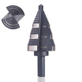 1/4 to 1-3/8 Inch Step Drill Bit, M2 High-Speed Steel Double Fluted Drill bits, Straight Grooved Step Drill Bit for Hole Drilling in Stainless Steel, Copper, Aluminum, Wood, Plastic
