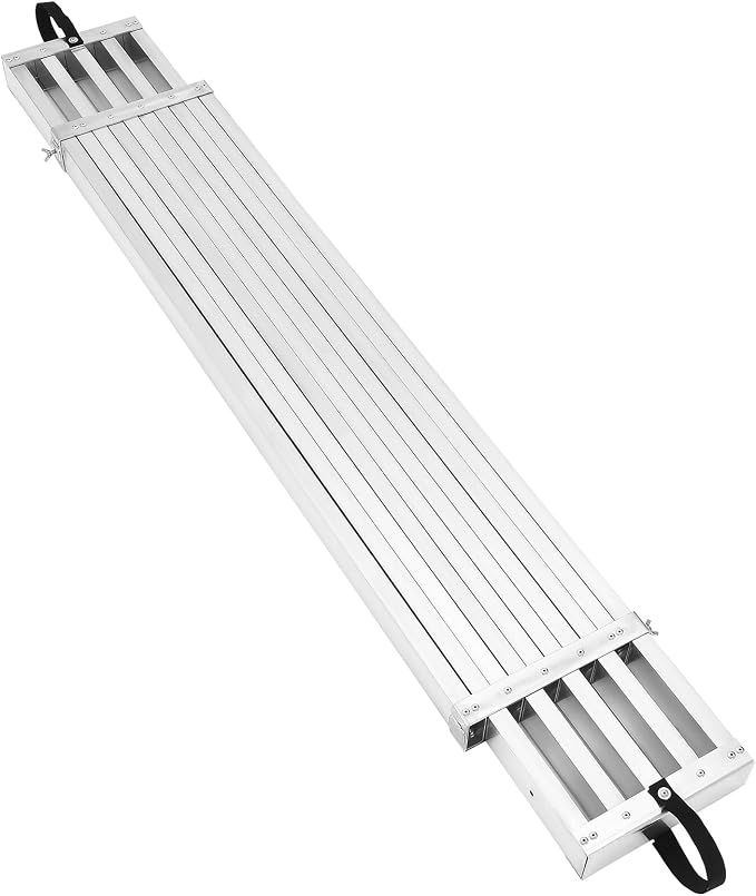 9-15FT Aluminum Plank, Telescoping Work Plank, 4400lbs Capacity Aluminum Extension Plank, Scaffolding Plank with Skid-Proof Platform Scaffold Ladder Accessory
