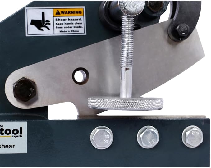 Metal Shears, Heavy-Duty Sheet Metal Cutter for Industrial Use, Hand Plate Shear, High Carbon Steel Blade, Effortless Cutting, Shrinker Stretcher Compatible, Workbench Mountable (5-Inch)
