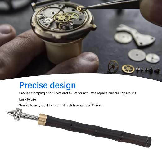 Pin Vise Hand Drill, Swivel Head Pin Vise Hand Drill, Manual Craft Drill Sharp Micro Twist Drill Bits Set, Small Rotary Tools for Jewelry Making, Resin, Wood, Plastic, Miniature (with Hole)