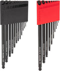 TEKTON Ball End Hex L-Key Set, 23-Piece | KLX91304 | (0.050 - 3/8 in., 1.3 - 10 mm), Manganese Phosphate Finish, Holder