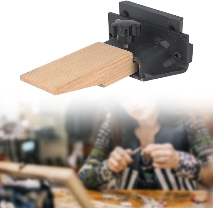 Vaveren Wooden Bench Pin Workbench Tool Portable Accessories Jewelry Bench Jewelry Making Tool for Cutting Filing DIY Finishing Drill