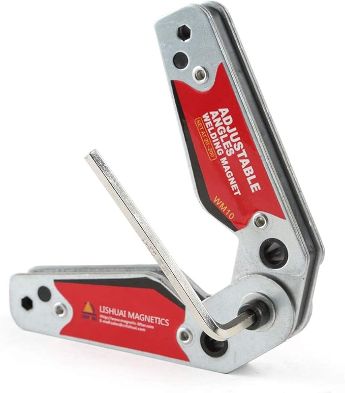 LISHUAI New Adjustable Angle(20°~200°) Welding Magnet clamp,Welder Tool Accessories (Small)