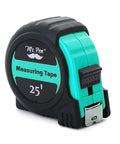 Mr. Pen- Retractable Tape Measure 25 ft, Turquoise Blue, Easy Read, Steel Retractable Measuring Tape with Fractions, Ideal for Construction & DIY Projects