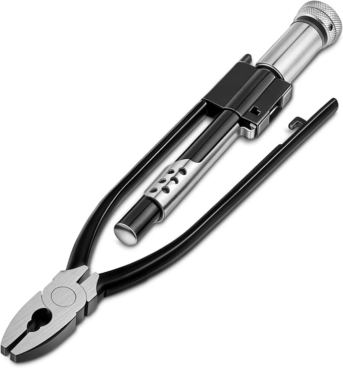 Reversible Safety Wire Twister Pliers Left and Right Twists Aircraft Wire Twisting Tool Automatic Metal Lock Twister for Aircraft Automobile Industry(1 Pcs,6 Inch)