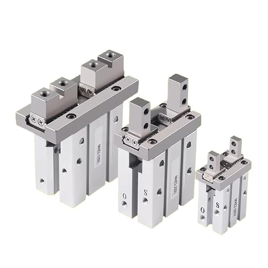 1PCS MHZ2 Pneumatic Finger Cylinder Parallel Gripper MHZ2-10/16/25/32/40D1/D2/D3 Side Thread Aluminium Clamps(MHZ2-20D3)