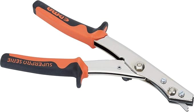 Speedway Motors Sheet Metal Nibbler Hand Tool with Adjustable Cutting Head, Precision Metal Shear for Automotive Fabrication, Bodywork & Sheet Cutting, Ergonomic Grip
