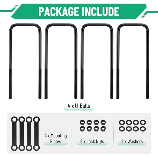 12 Inch Square Bend U-Bolt Kit for Truck Chassis