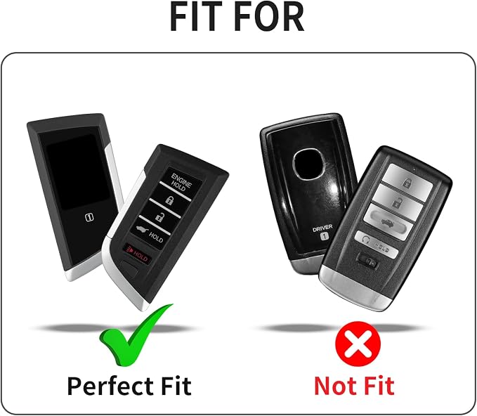 T-carbon Key Fob Cover Fits Acura MDX 2024 5 Buttons,Real Glass Fiber Key Fob Case Compatible with Acura RDX MDX RLX NSX ILX TLX TLX-L CDX Integra 2022-2024 Smart Remote Keyless Accessories Blue