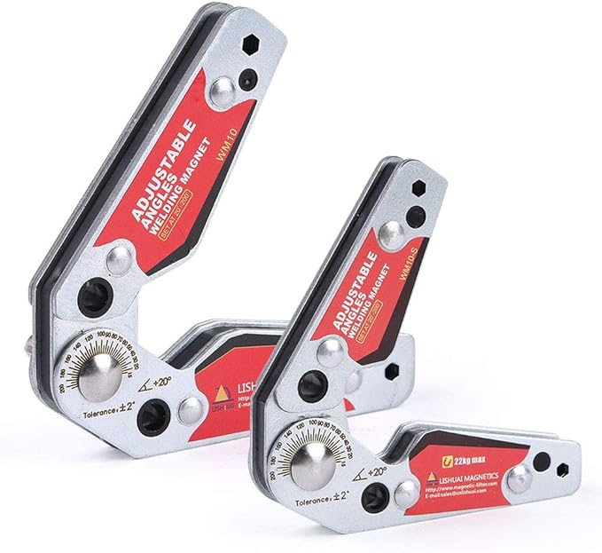 LISHUAI New Adjustable Angle(20°~200°) Welding Magnet clamp,Welder Tool Accessories (Small)