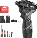NAWIN Cordless Impact Driver Kit 16.8V Max Torque 140Nm（105ft-lbs）High Rotation Electric Impact Driver Brushless Motor Continuously Variable Rechargeable 1/4" impact driver 2.0Ah Batteries