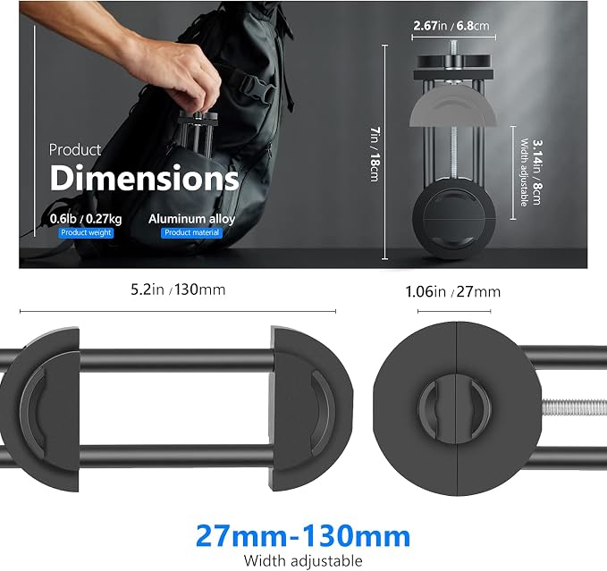 Neewer Camera Lens Vise Repair Tool for Lens and Filter, Ring Adjustment Range 27mm to 130mm, Steel Construction