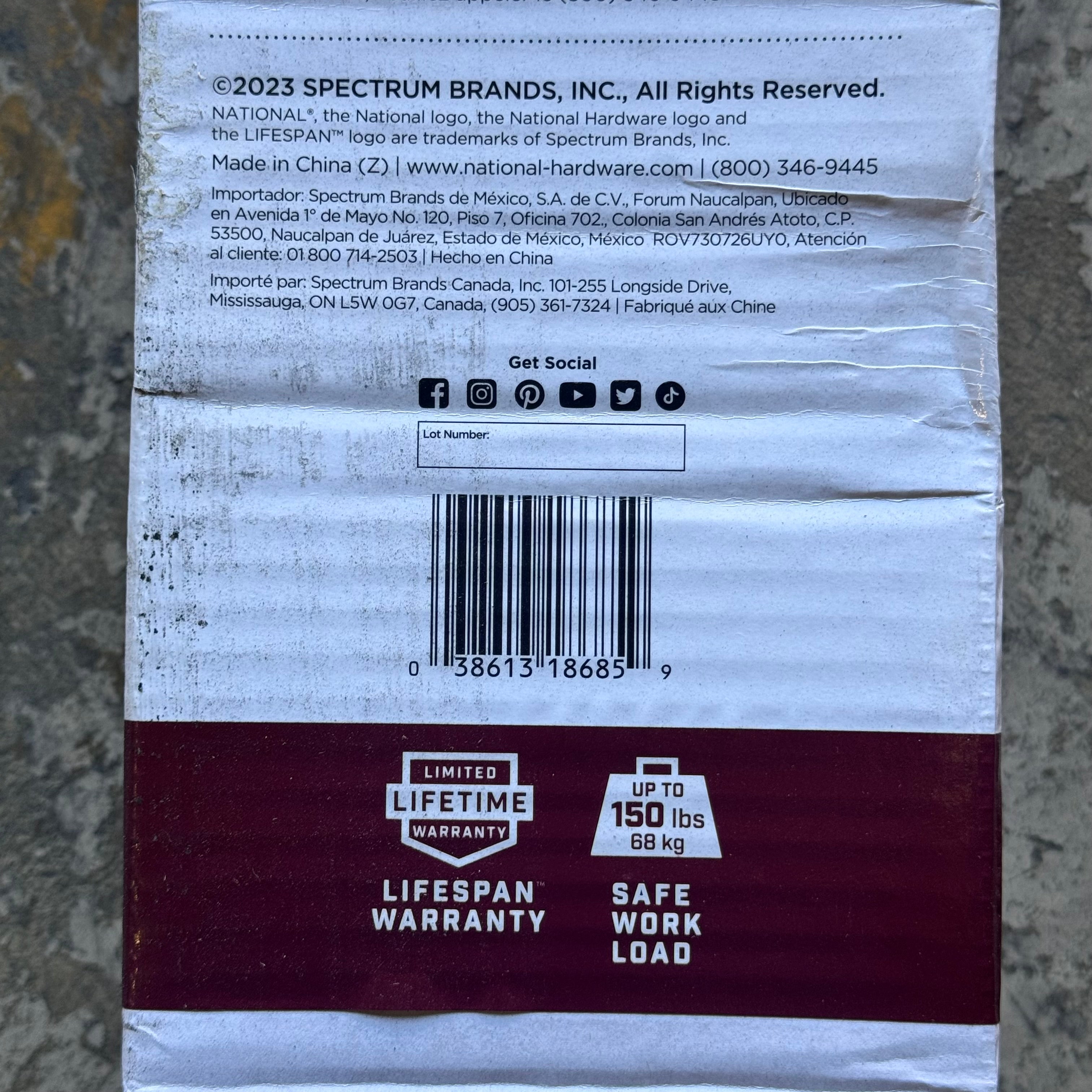 NATIONAL HARDWARE Pocket Door Frame & Hardware Set Sz 36” W Opening N186-858 (New Other, Distressed Box)