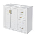 Bathroom Vanity With Sink Combo, Storage Cabinet, Freestanding Set With 3 Drawers & Soft Closing Doors