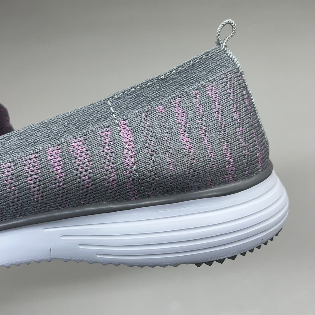 PROPET Travel Fit Slip-On Flexible Shoe Women's Sz 6.5 M(B) Grey/Pink WAT044M
