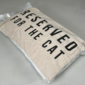 CREATIVE CO-OP Reserved for The Cat Cotton Pillow 24"W x 14" H Creme DF0524