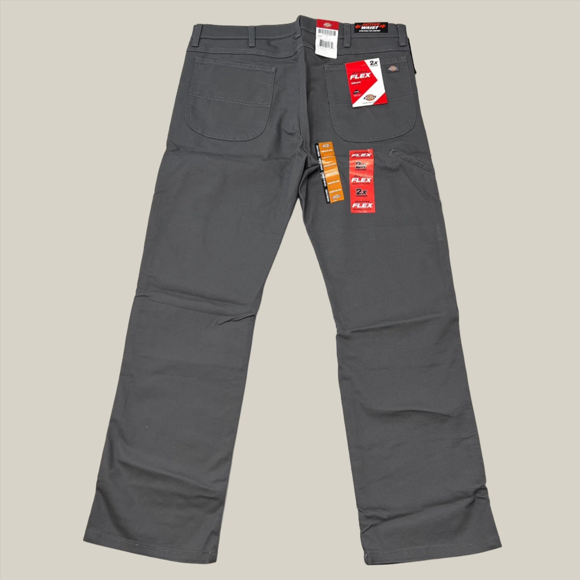 DICKIES Flex Regular Fit Double Knee Pant Mns Sz 36X34 Stonewashed Slate DP903SSL